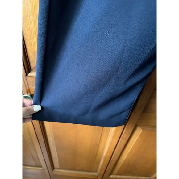 Abercrombie & Fitch Women's Tailored Straight Crossover Waist Pants Navy 32/14R - Picture 4 of 11